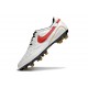 Crampons Nike Tiempo Legend 10 Elite FG R10 Blanc Rouge