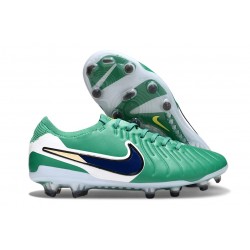 Crampons Nike Tiempo Legend 10 Elite FG Vert Stade Blanc Obsidienne Foncé