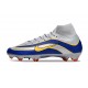 Nike Air Zoom Mercurial Superfly X Elite FG Argent Bleu Jaune