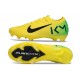 Chaussures Nike Mercurial Vapor XVI Elite FG KM Jaune Vert Noir