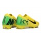 Chaussures Nike Mercurial Vapor XVI Elite FG KM Jaune Vert Noir