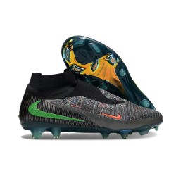 Chaussure de football Nike Phantom 6 High Elite FG Noir Vert