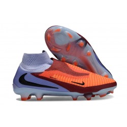 Chaussure Nike Phantom 6 High Elite FG Teinte Royale Cramoisi Vif Noir