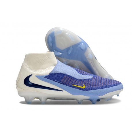 Nike Phantom 6 High Elite FG Bleu Rapide Blanc Obsidienne Foncé