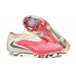 Crampons Nike Phantom 6 Low Elite FG Rouge Beige Noir