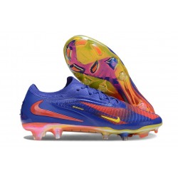 Crampons Nike Phantom 6 Low Elite FG Bleu Rouge Jaune