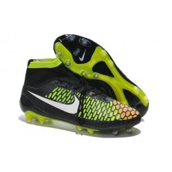 Crampons de Foot Nike Magista Obra FG ACC Homme Noir Vert Rouge