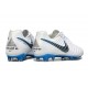 Crampons Nike Tiempo Legend 10 Elite FG Blanc Bleu Gris