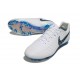 Crampons Nike Tiempo Legend 10 Elite FG Blanc Bleu Gris