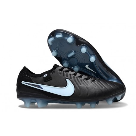 Crampons Nike Tiempo Legend 10 Elite FG Noir Bleu Givré