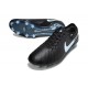 Crampons Nike Tiempo Legend 10 Elite FG Noir Bleu Givré