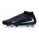 Chaussure de football Nike Phantom 6 High Elite FG Noir Bleu