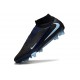 Chaussure de football Nike Phantom 6 High Elite FG Noir Bleu