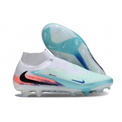 Chaussure de football Nike Phantom 6 High Elite FG Bleu Blanc Orange