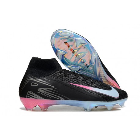 Crampons Nike Mercurial Superfly 10 Elite FG Noir Bleu Rose