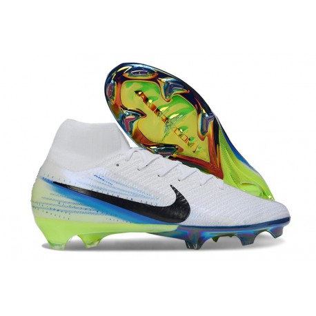 Crampons Nike Mercurial Superfly 10 Elite FG Blanc Noir Bleu