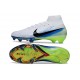 Crampons Nike Mercurial Superfly 10 Elite FG Blanc Noir Bleu
