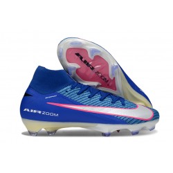 Crampons Nike Mercurial Superfly 10 Elite FG Bleu Blanc