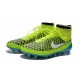 Crampons de Foot Nike Magista Obra FG ACC Homme Vert Bleu Blanc