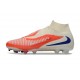 Chaussure de football Nike Phantom 6 High Elite FG Rouge Blanc Noir