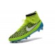 Crampons de Foot Nike Magista Obra FG ACC Homme Vert Bleu Blanc