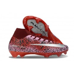 Nike Air Zoom Mercurial Superfly X Elite FG Safari Rouge Argent