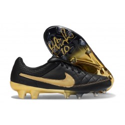 Crampons de Foot Nike Tiempo SE Elite FG Noir Or