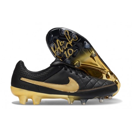 Crampons de Foot Nike Tiempo SE Elite FG Noir Or