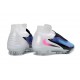 Chaussure Nike Phantom 6 High Elite FG Bleu Rapide Rose Explosif Blanc