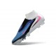 Chaussure Nike Phantom 6 High Elite FG Bleu Rapide Rose Explosif Blanc