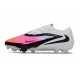 Chaussures Nike Phantom 6 L Elite FG Rose Blanc Noir