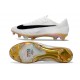 Chaussures Nike Mercurial Vapor XVII Elite FG Blanc Noir Or