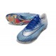 Chaussures Nike Mercurial Vapor XVII Elite FG Bleu Blanc Argent