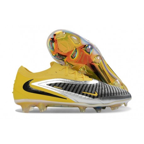 Chaussures Nike Phantom 6 L Elite FG Jaune Noir Argent