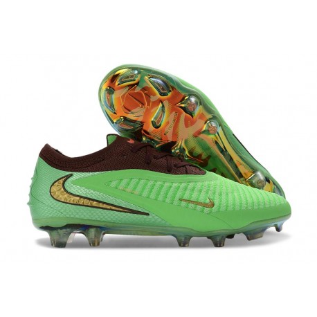 Chaussures Nike Phantom 6 L Elite FG Vert Or