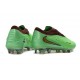 Chaussures Nike Phantom 6 L Elite FG Vert Or