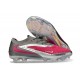Chaussures Nike Phantom 6 L Elite FG Rouge Gris Argent