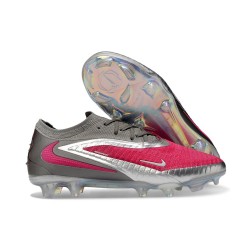 Chaussures Nike Phantom 6 L Elite FG Rouge Gris Argent