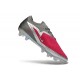 Chaussures Nike Phantom 6 L Elite FG Rouge Gris Argent