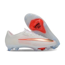 Crampons de Football Nike Mercurial Vapor 17 Elite FG Blanc Orange Or