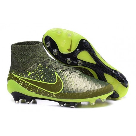 Chaussette Sport Nouvelle Nike Magista Obra FG Citron Foncé Noir Volt