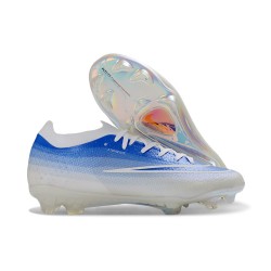 Chaussures Nike Air Zoom Mercurial Vapor XVII Elite FG Bleu Blanc