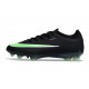 Chaussures Nike Air Zoom Mercurial Vapor XVII Elite FG Noir Vert Illusion