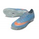 Chaussures Nike Air Zoom Mercurial Vapor XVII Elite FG Ciel Bleu Rouge