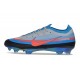 Crampon de Foot Nike Zoom Mercurial Vapor 17 Elite FG Bleu Gris Rouge