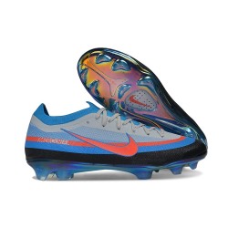 Crampon de Foot Nike Zoom Mercurial Vapor 17 Elite FG Bleu Gris Rouge