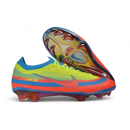 Crampon de Foot Nike Zoom Mercurial Vapor 17 Elite FG Jaune Rouge Bleu