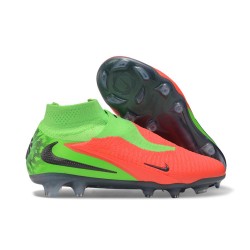Crampons Nike Phantom 6 High Elite FG Hot Punch Noir Vert Strike