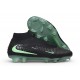 Crampons Nouveau Nike Phantom 6 High Elite FG Noir Vert Illusion