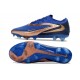 Crampon Nike Phantom 6 Low Elite FG Bleu Marine Bronze Métallique